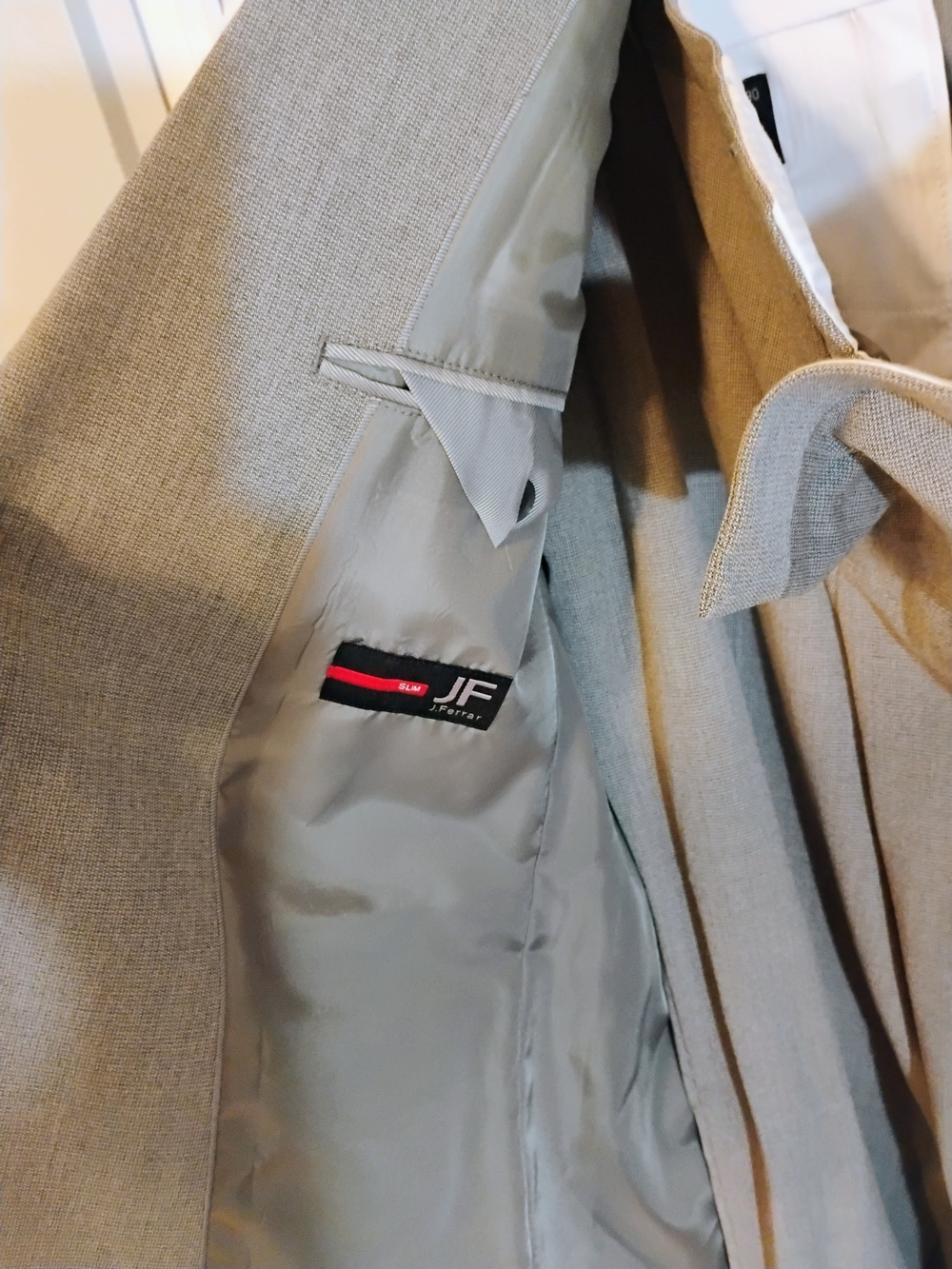 JF J.Ferrar Men's Light Gray Sport Coat - Modern Tailored Fit